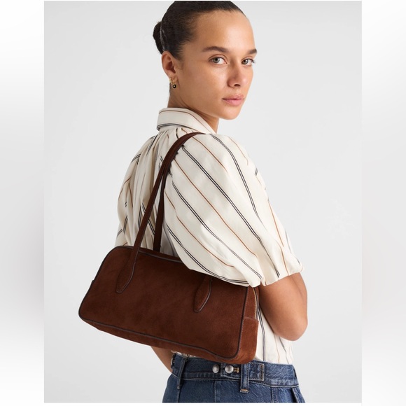 Madewell Handbags - NEW Madewell Top-Zip Shoulder Bag in Soft Mahogany Suede NW382 $158